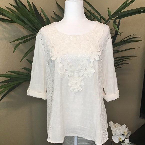 Multiples Embroidered 100% Cotton Tunic-Top - XL - Picture 8 of 17